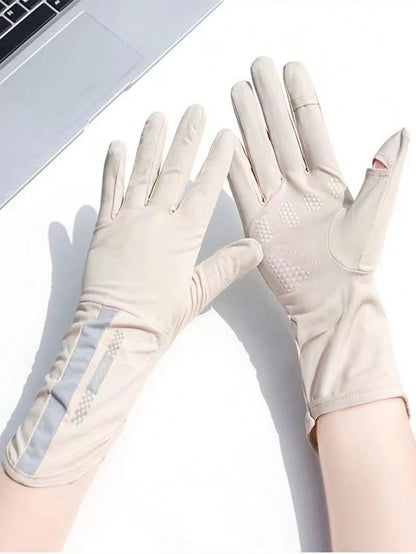 1 Pair Women's Summer Outdoor Sports Cycling Anti-Slip Touchscreen Gloves
