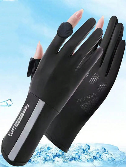 1 Pair Women's Summer Outdoor Sports Cycling Anti-Slip Touchscreen Gloves