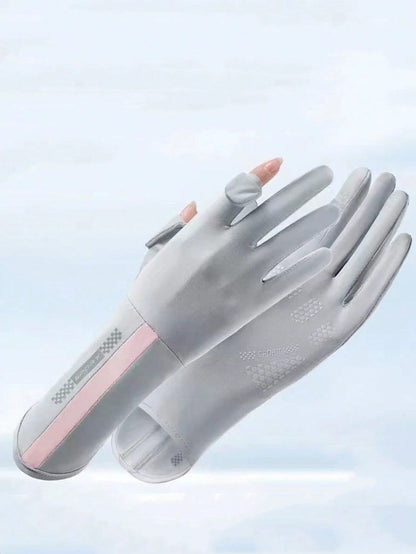 1 Pair Women's Summer Outdoor Sports Cycling Anti-Slip Touchscreen Gloves