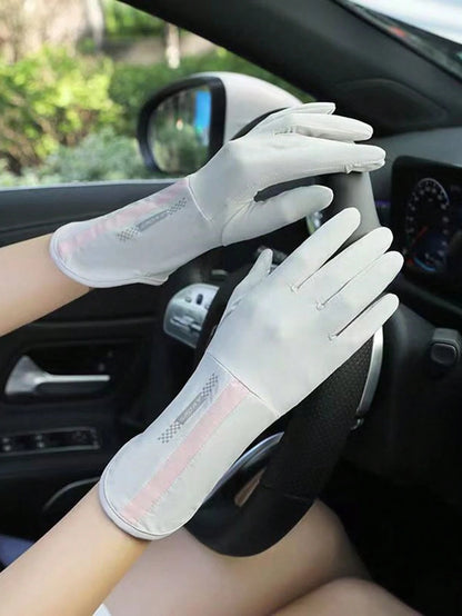 1 Pair Women's Summer Outdoor Sports Cycling Anti-Slip Touchscreen Gloves