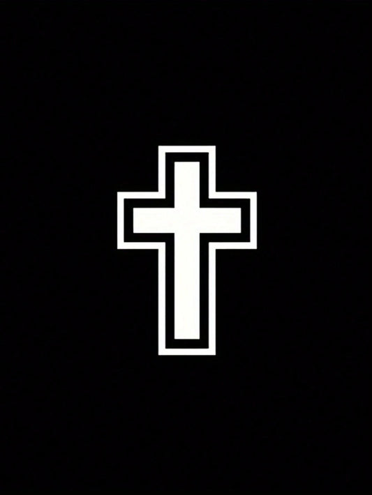 1 Pc Cross Personalized Car Sticker, Modification Decorative Sticker, Waterproof And Sun-Resistant, Fade-Resistant, Strong Adhesion, No Residue When Removed, No Damage To Paint Surface, Suitable For C