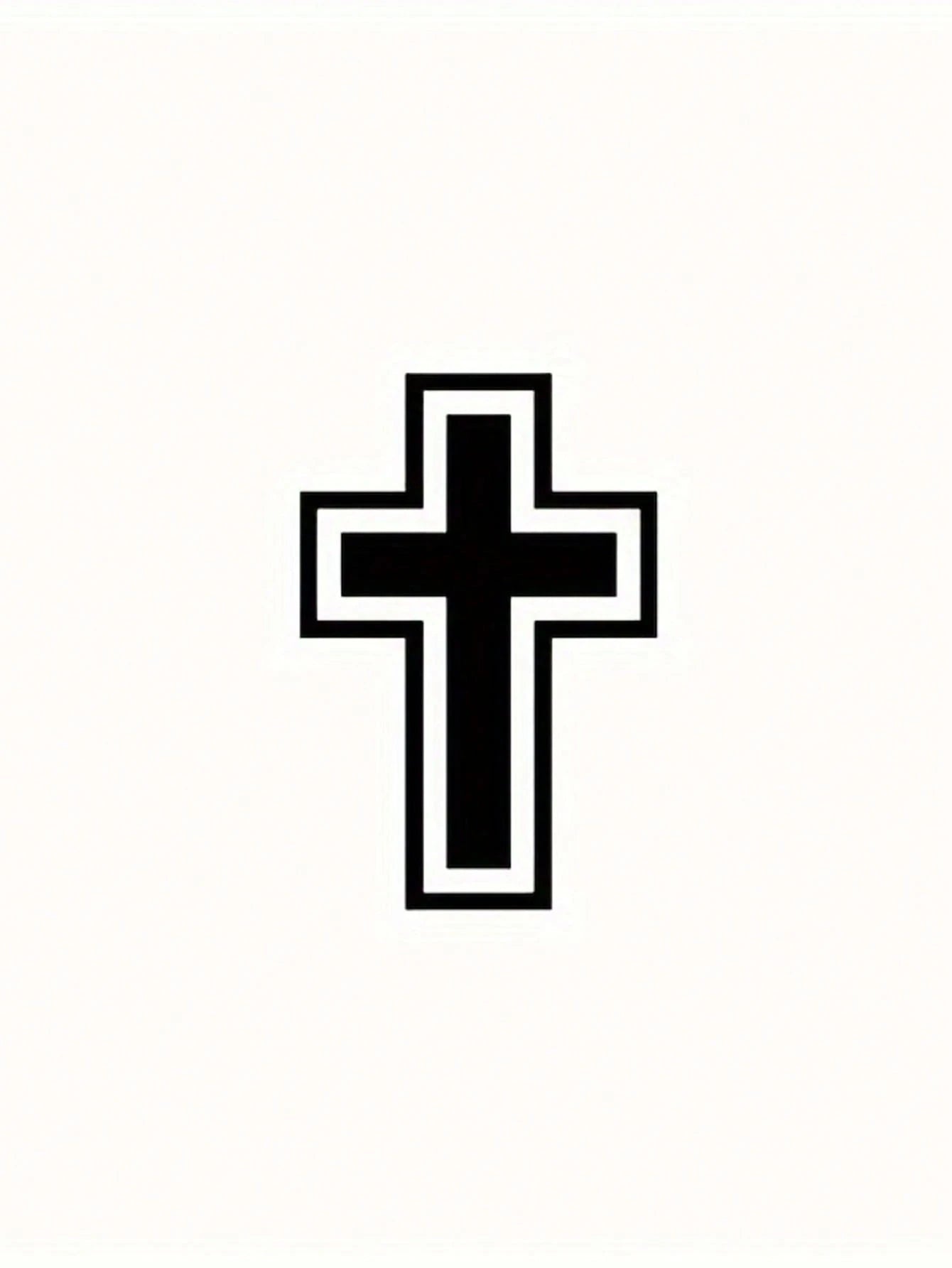 1 Pc Cross Personalized Car Sticker, Modification Decorative Sticker, Waterproof And Sun-Resistant, Fade-Resistant, Strong Adhesion, No Residue When Removed, No Damage To Paint Surface, Suitable For C
