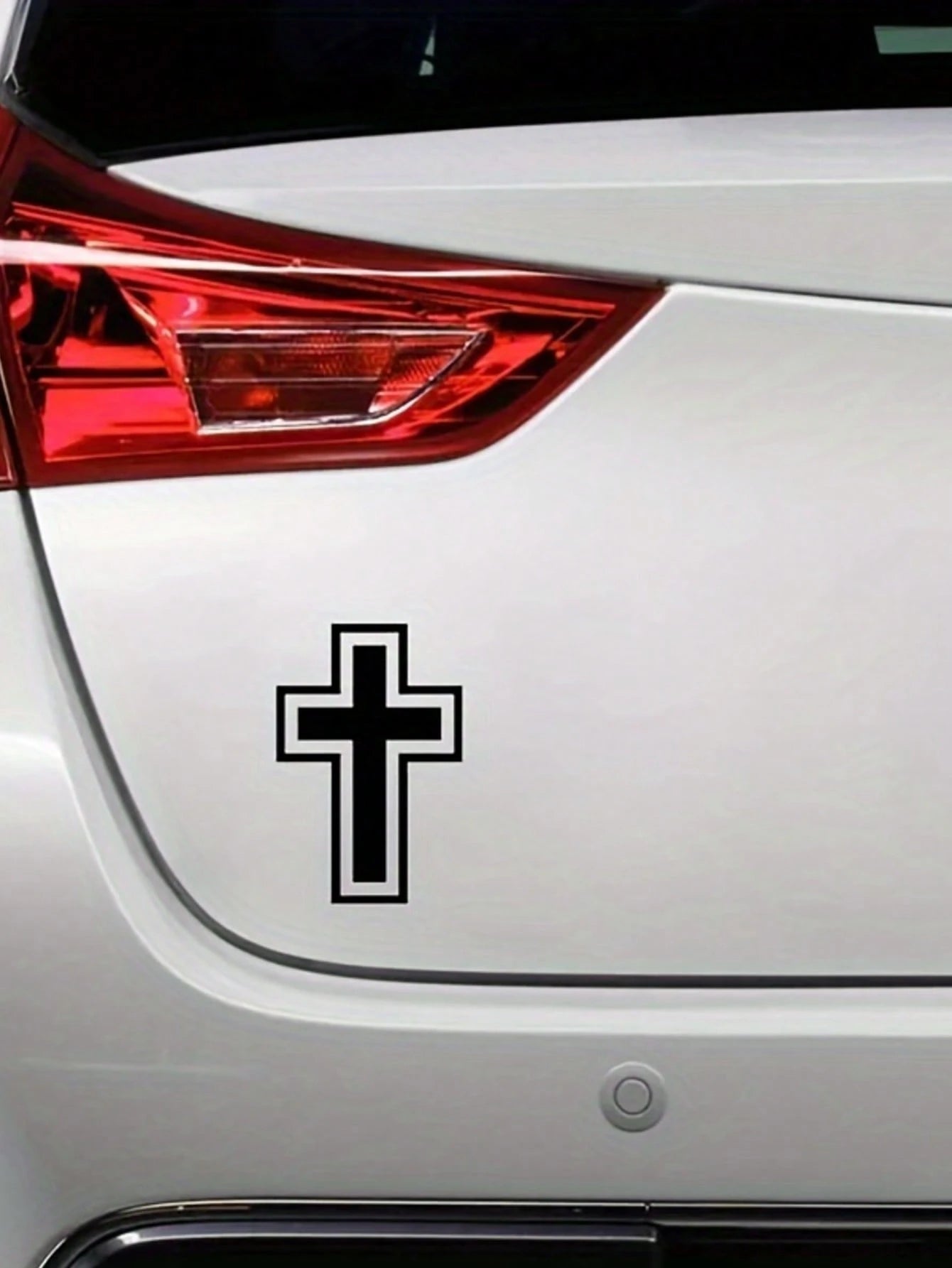 1 Pc Cross Personalized Car Sticker, Modification Decorative Sticker, Waterproof And Sun-Resistant, Fade-Resistant, Strong Adhesion, No Residue When Removed, No Damage To Paint Surface, Suitable For C
