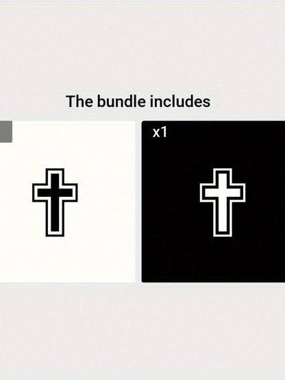 1 Pc Cross Personalized Car Sticker, Modification Decorative Sticker, Waterproof And Sun-Resistant, Fade-Resistant, Strong Adhesion, No Residue When Removed, No Damage To Paint Surface, Suitable For C