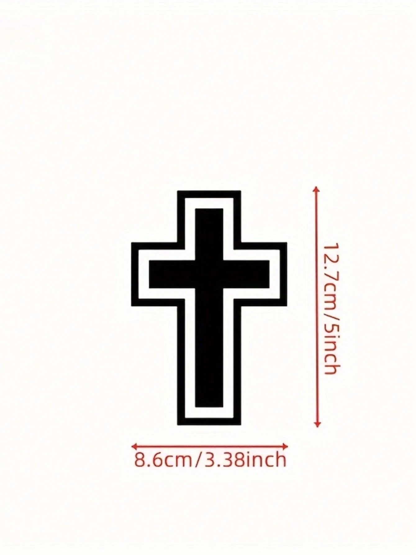 1 Pc Cross Personalized Car Sticker, Modification Decorative Sticker, Waterproof And Sun-Resistant, Fade-Resistant, Strong Adhesion, No Residue When Removed, No Damage To Paint Surface, Suitable For C