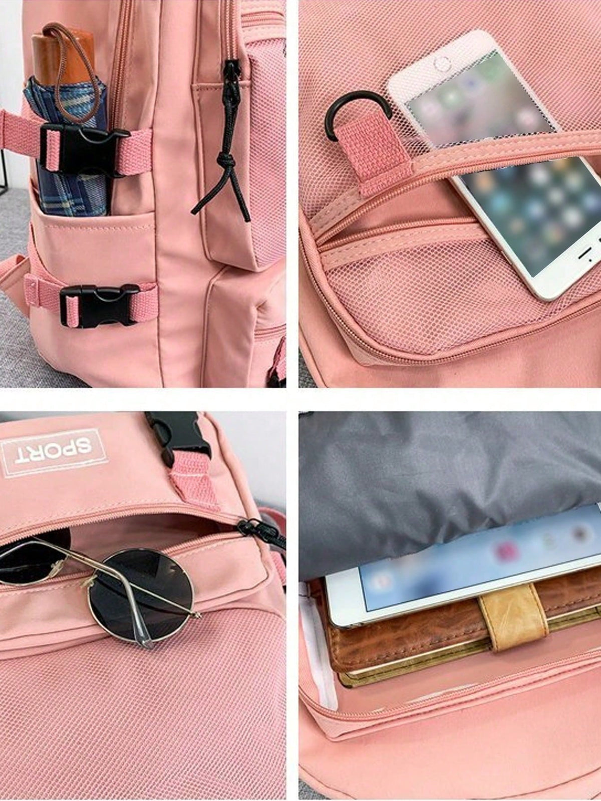 1 Pc Large Capacity Travel Organizer Backpack, Lightweight Portable Laptop Bag, Casual Daypack And College Style Backpack, Suitable For Sports, School, Vacation, Minimalist Gym Bag, Sports Bag, Train