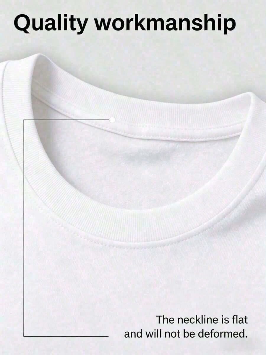 1 Pcs AMIRIs Chain Drip Letter Y2K T-Shirt Double Sided Printed (220g 100% Cotton T-Shirt), Summer Clothes, Men's Tops, Casual And Comfortable