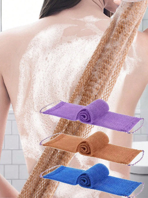 1 Piece African Exfoliating Net Sponge, African Bathing Back Scrubbers, Shower Net Body Scrubber With Pull Strap