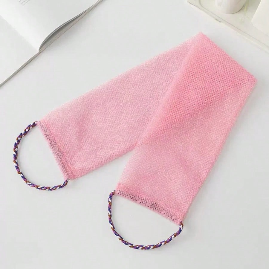1 Piece African Exfoliating Net Sponge, African Bathing Back Scrubbers, Shower Net Body Scrubber With Pull Strap