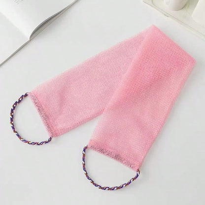 1 Piece African Exfoliating Net Sponge, African Bathing Back Scrubbers, Shower Net Body Scrubber With Pull Strap