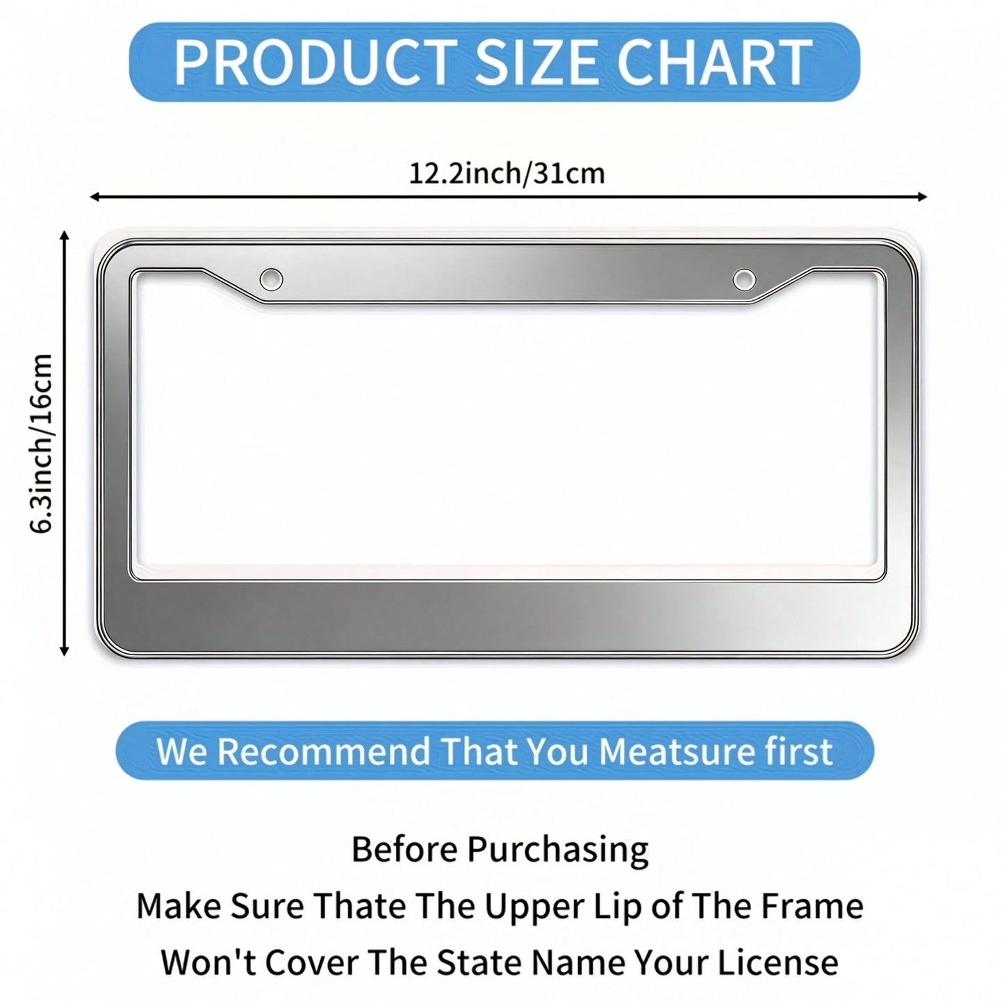 1 Piece Of Aluminum Pink Polka Dot Print License Plate Frame, Double-Hole With Screws, Rust-Proof And Dust-Proof, Universal US Standard Size 12.2* 6.3inch,Car Decor,Car,Moto,Car Acessesories>Essential