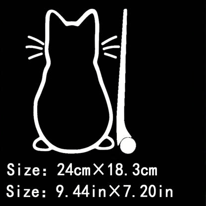 1 Piece Of Cute Wiper Back Cat Sticker, PVC Reflective Decoration For General Motors, Car Decals, Motorcycles, Auto Parts