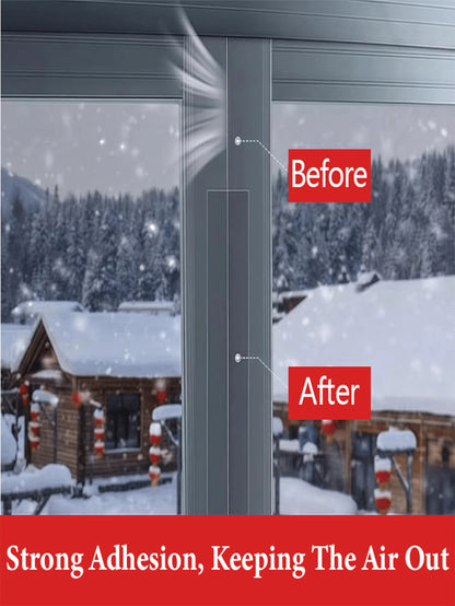 1 Roll High Viscosity Waterproof Windproof Sealing Tape, Window Weatherstrip & Thermal Insulation Film, Winter Leak Protection, Windproof And Waterproof, Cold-Proof, Glue-Free Sealant Tape, Window Dra