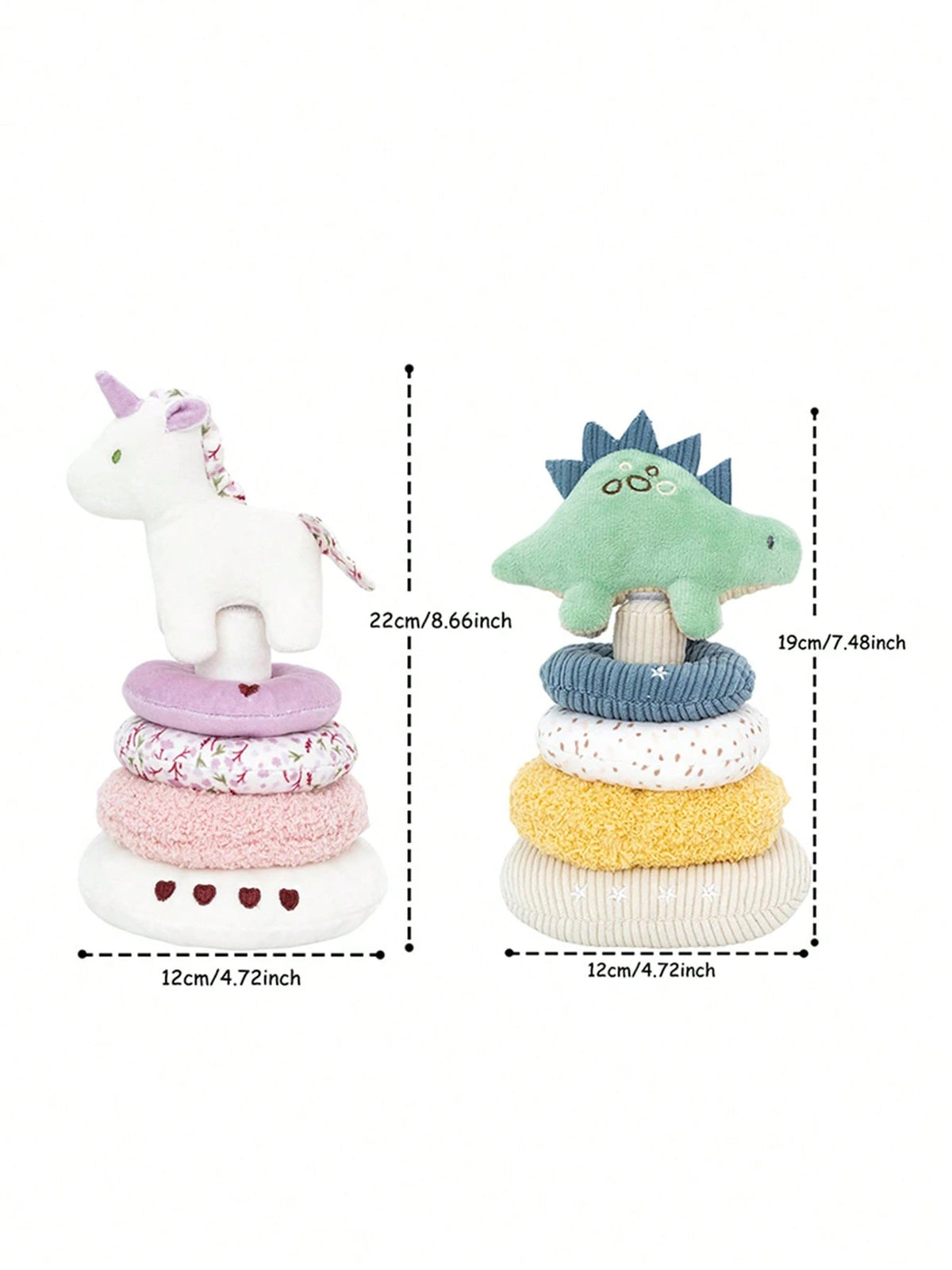 1 Set Baby Plush Stacking Toys, Includes Stuffed Animals And Colorful Rings, Suitable For Early Education Toys, Baby Accessories And Travel Gifts