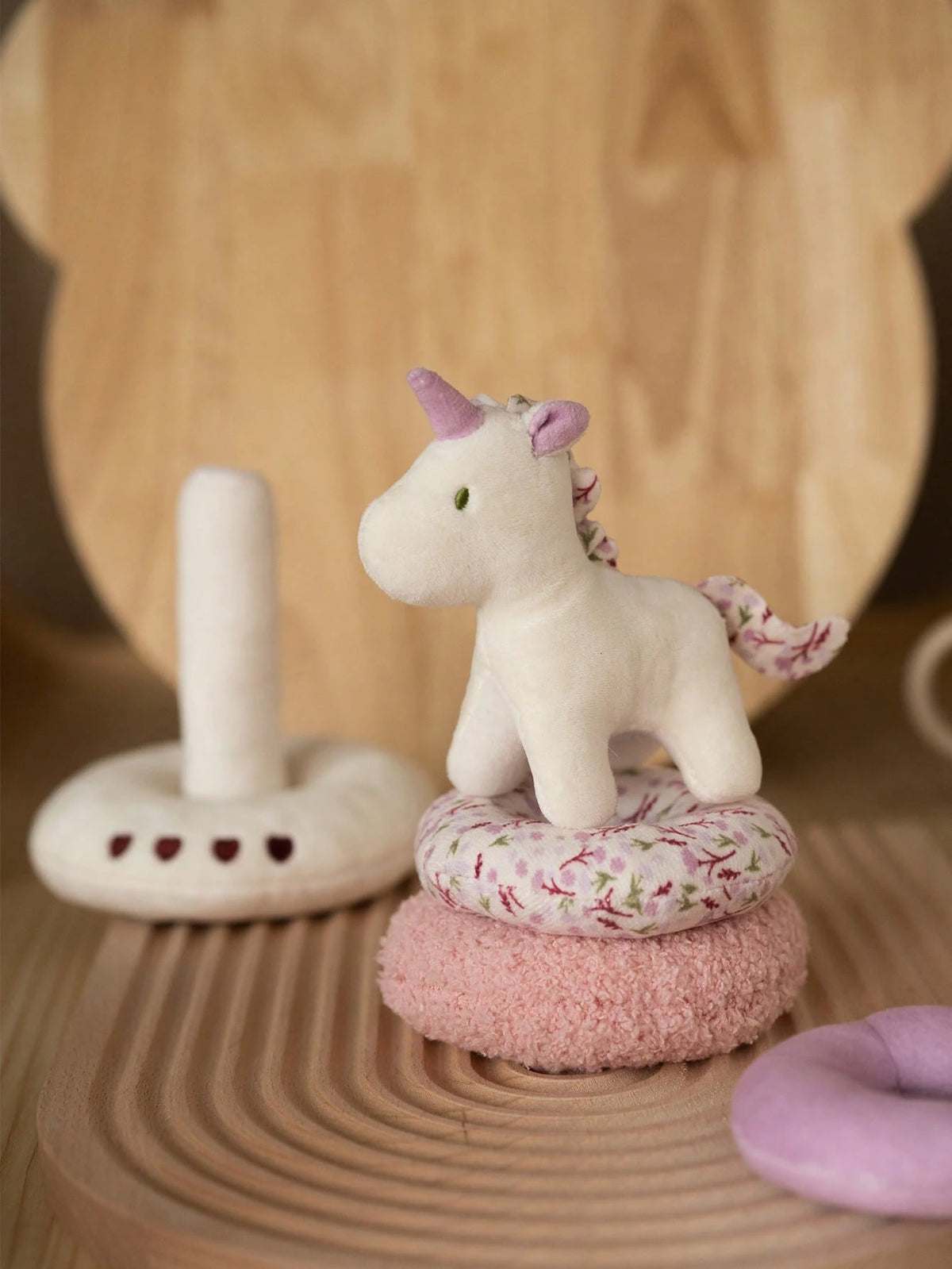 1 Set Baby Plush Stacking Toys, Includes Stuffed Animals And Colorful Rings, Suitable For Early Education Toys, Baby Accessories And Travel Gifts