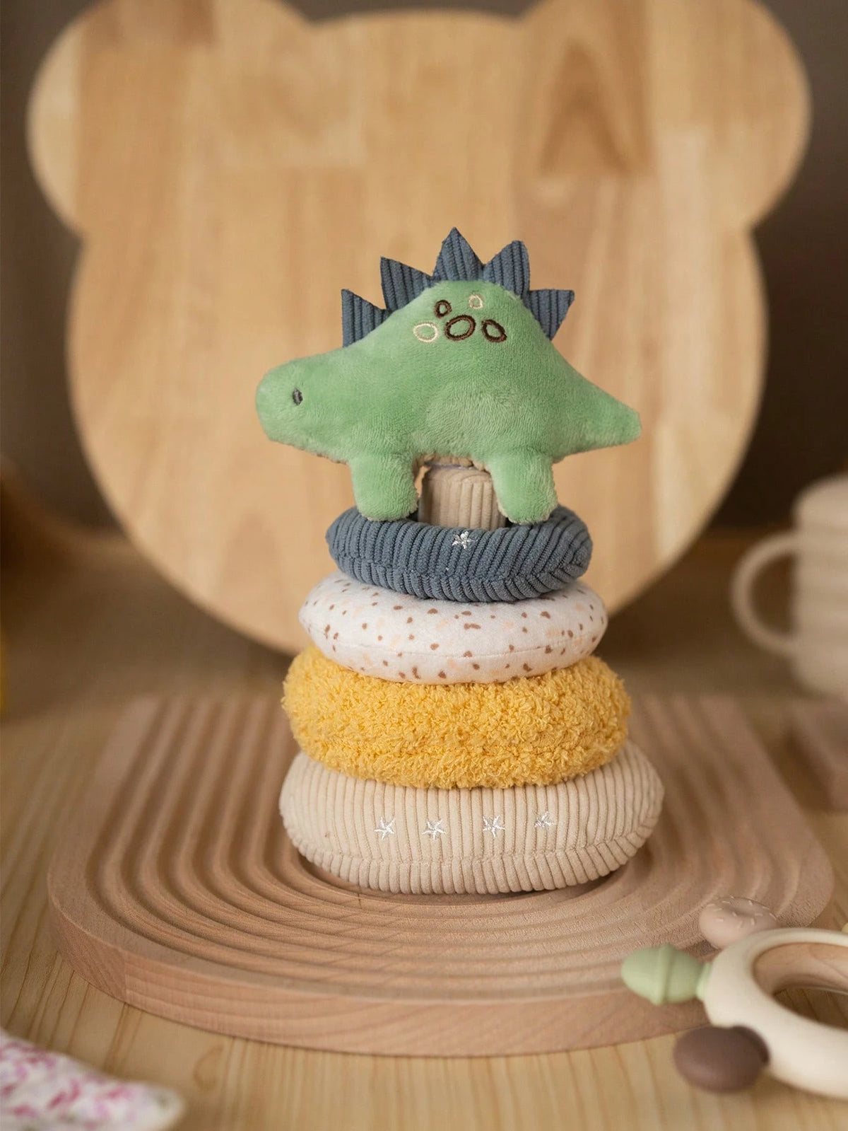 1 Set Baby Plush Stacking Toys, Includes Stuffed Animals And Colorful Rings, Suitable For Early Education Toys, Baby Accessories And Travel Gifts