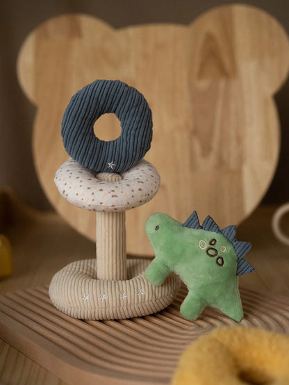 1 Set Baby Plush Stacking Toys, Includes Stuffed Animals And Colorful Rings, Suitable For Early Education Toys, Baby Accessories And Travel Gifts
