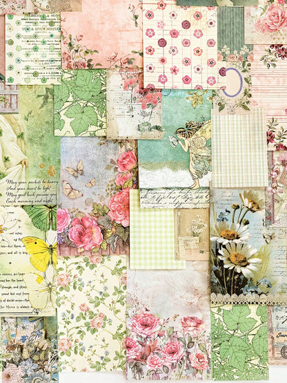 1 Set Lightweight Paper, 100 Sheets Per Bag, Country Post Office Theme, Vintage Style, Glue-Free, Memo Paper Material, DIY Scrapbook Decoration, Suitable For Writing Notes And Greeting Cards