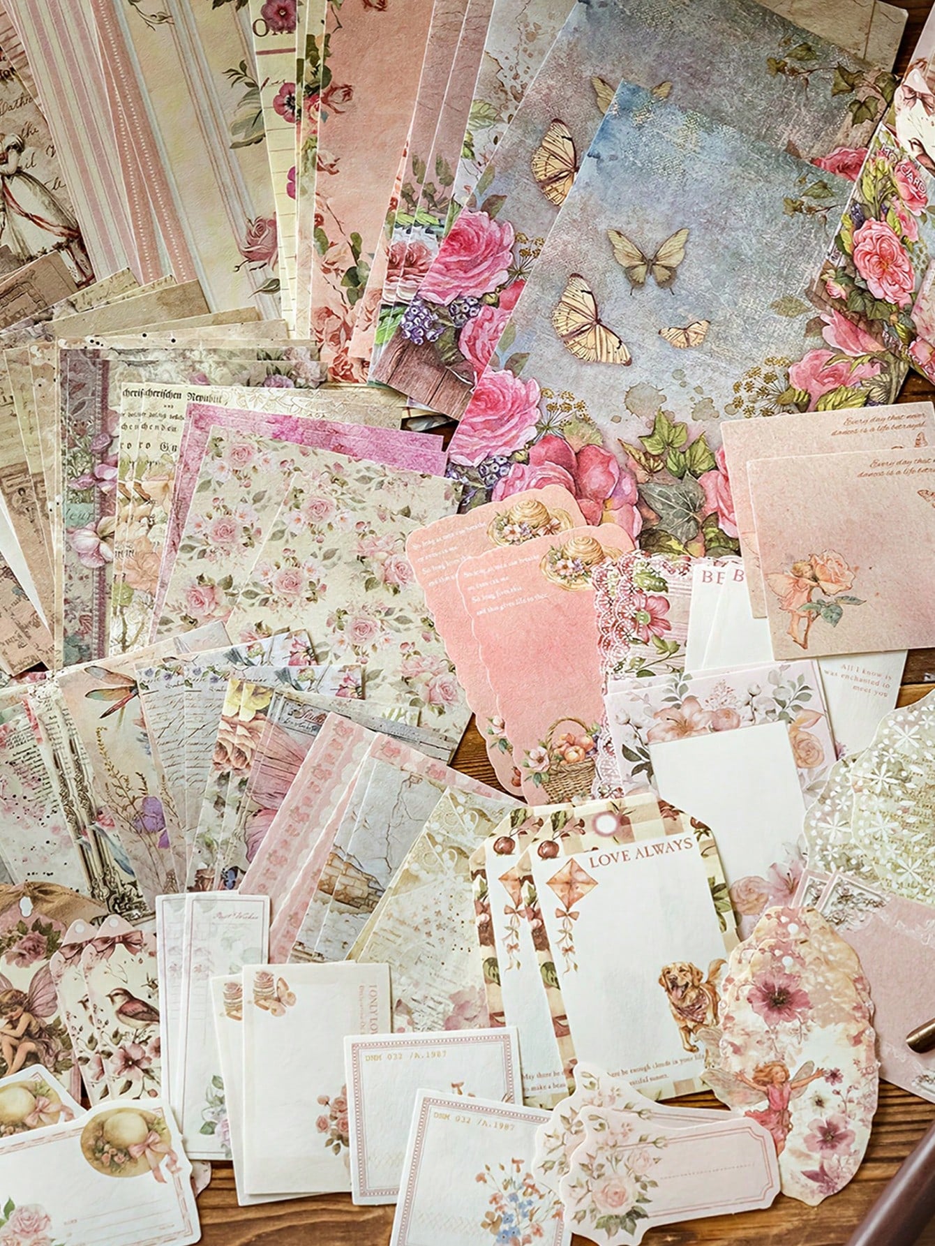 1 Set Lightweight Paper, 100 Sheets Per Bag, Country Post Office Theme, Vintage Style, Glue-Free, Memo Paper Material, DIY Scrapbook Decoration, Suitable For Writing Notes And Greeting Cards