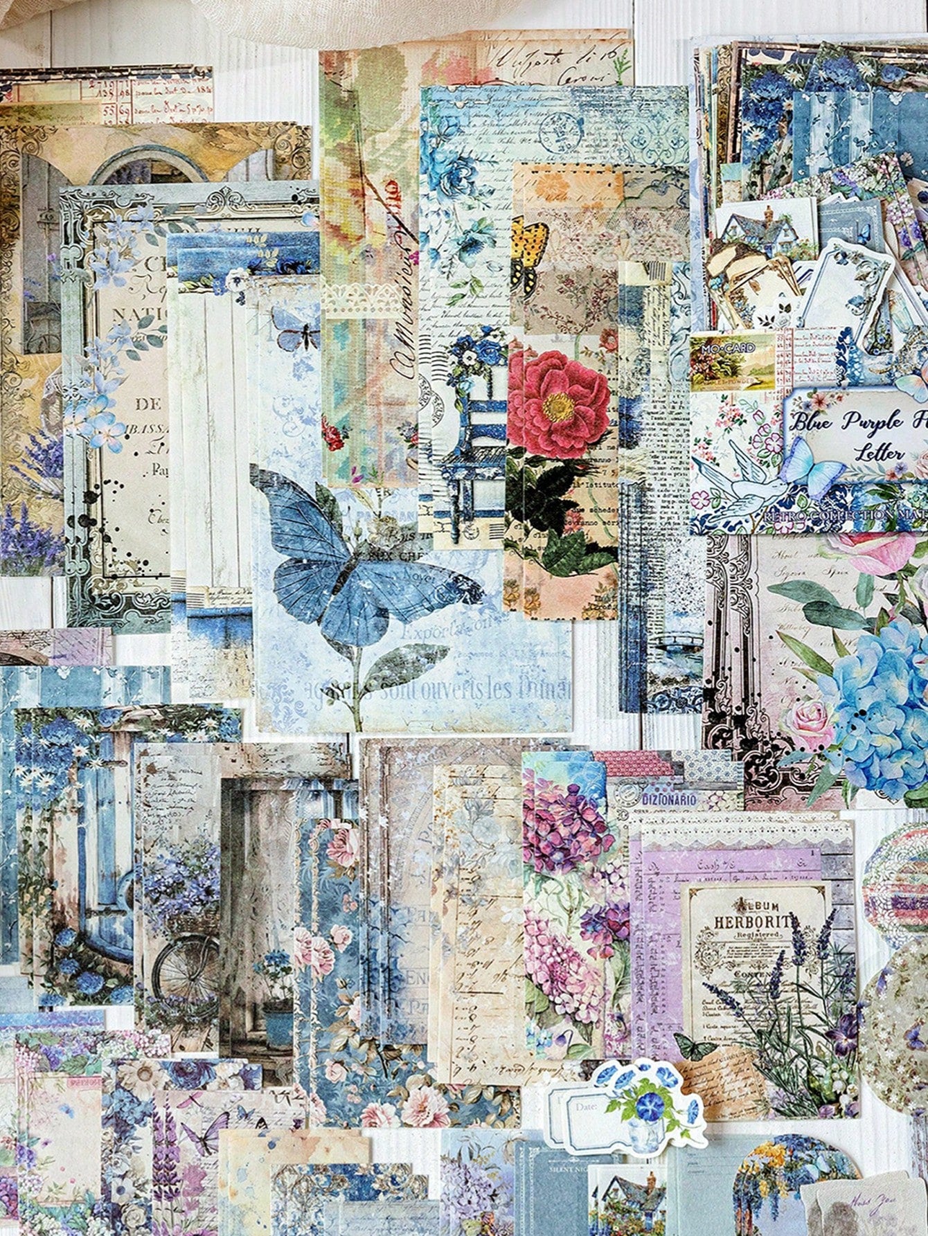 1 Set Lightweight Paper, 100 Sheets Per Bag, Country Post Office Theme, Vintage Style, Glue-Free, Memo Paper Material, DIY Scrapbook Decoration, Suitable For Writing Notes And Greeting Cards