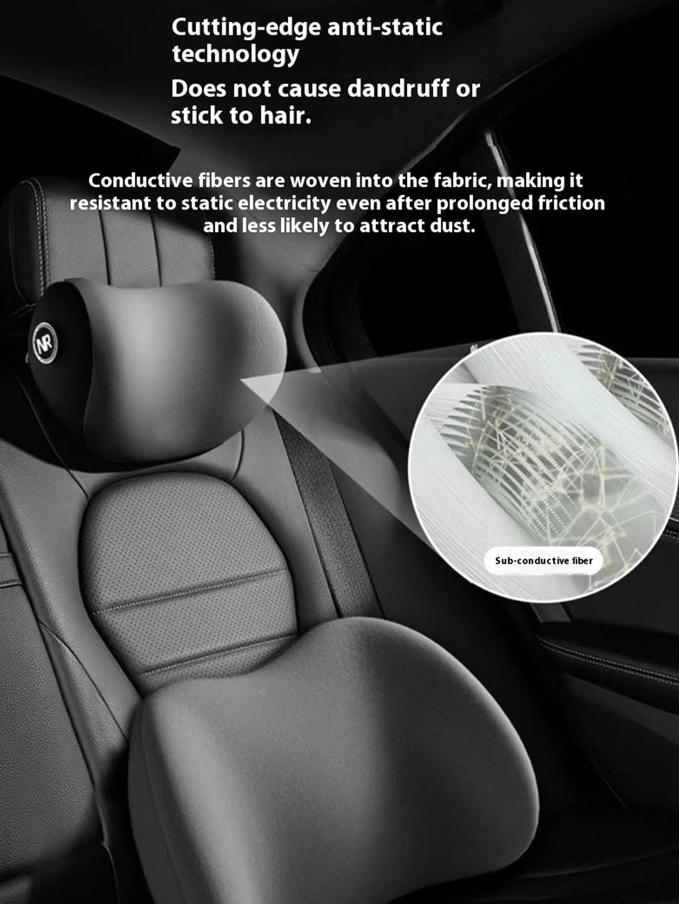 1 Set Of Headrest And Backrest Kit For Car Seats, Relieving Discomfort In The Lower Back And Neck, Essential For Long-Term Driving, Upgraded Comfort In Autumn And Winter, Ergonomic Fit Design, High-De