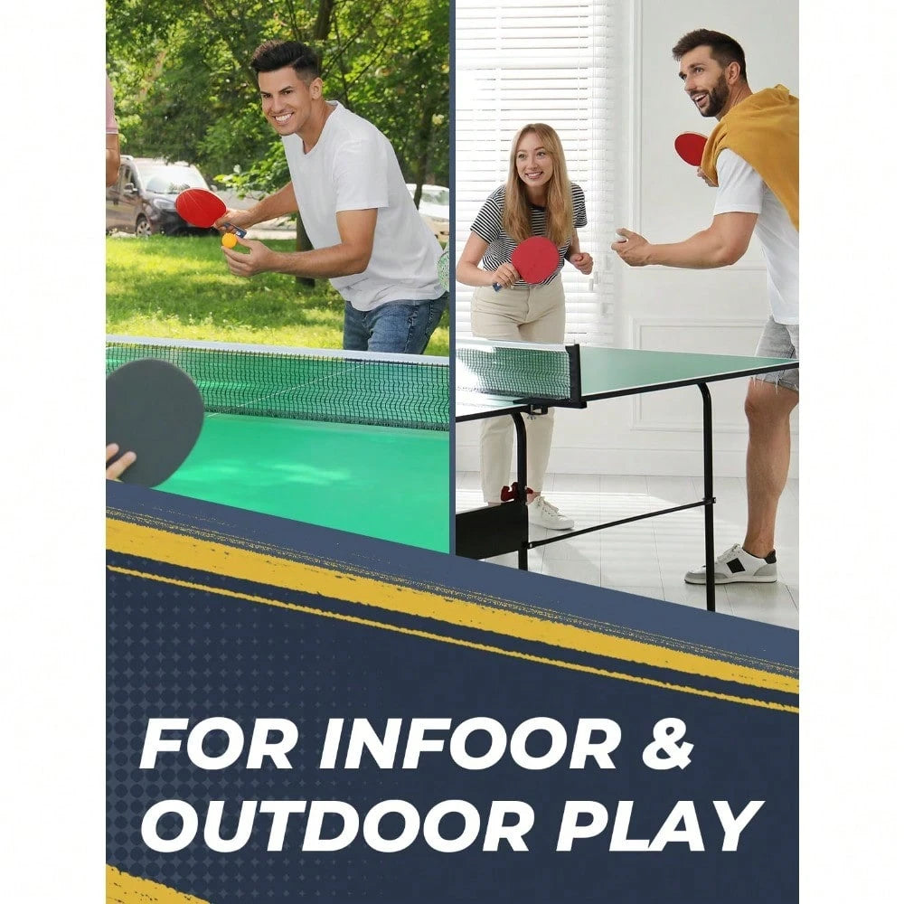 1 Set Ping Pong Paddles Table Tennis Rackets With Balls Storage Case For Indoor Outdoor Game Family Party Sports Activity Accessories