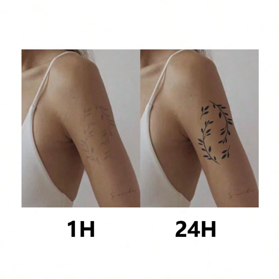 1 Set "Spiral Sun" New Technology Tattoo Sticker, Semi-Permanent, Bohemian Style, Minimalist, Temporary Tattoo, Realistic Tattoo, Waterproof And Long-Lasting, Realistic Design, Plant-Based Formula, In