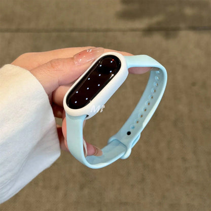 1 Strap + 1 Silicone Protective Case Combo, High Aesthetic Watch Band, Elegant & Exquisite, Comfortable & Breathable Silicone Strap Design, Suitable For Xiaomi 10/9/8 Sizes, Quick Detachable Buckle De