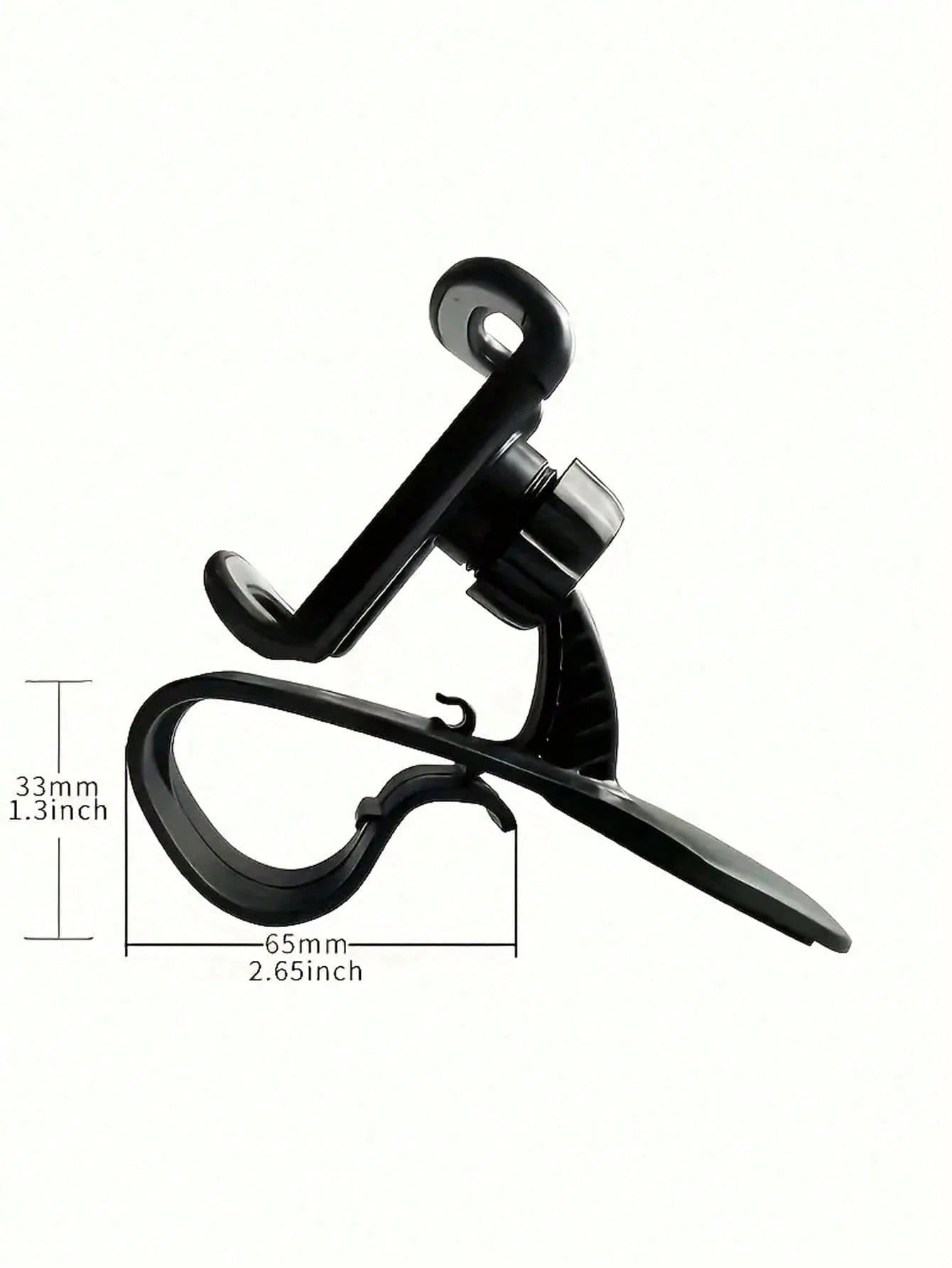 1 Universal Fit Non Slip Shockproof 360 Degree Rotatable Black Car Phone Holder Dashboard Air Vent Clip On Clamp Stand For Car SUV Truck GPS Navigation Mobile Phone Support