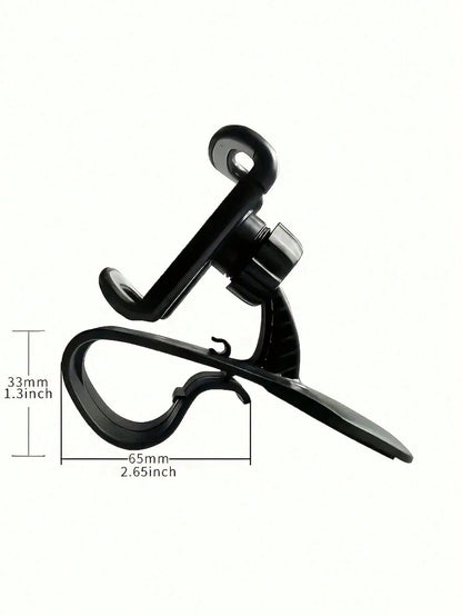 1 Universal Fit Non Slip Shockproof 360 Degree Rotatable Black Car Phone Holder Dashboard Air Vent Clip On Clamp Stand For Car SUV Truck GPS Navigation Mobile Phone Support
