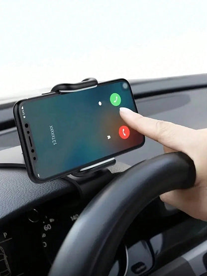 1 Universal Fit Non Slip Shockproof 360 Degree Rotatable Black Car Phone Holder Dashboard Air Vent Clip On Clamp Stand For Car SUV Truck GPS Navigation Mobile Phone Support