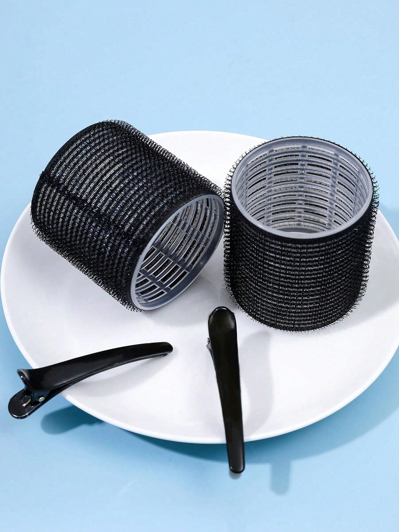 10/12/24Pcs Jumbo Hair Curlers Rollers With Clips, Self-Grip Large Hair Rollers For Long Medium Short Hair Bangs, Heatless Curlers 2.36in 1.9in 1.53in DIY Hairdressing Tools
