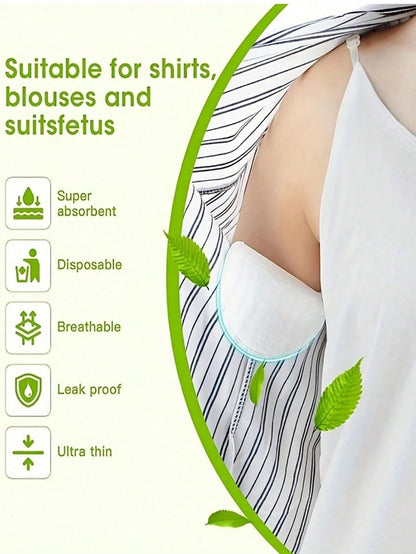 10/20/50/100/200pcs Disposable Underarm Sweat Pads, Highly Breathable, Invisible Sweat Absorption, Lightweight, Comfortable And Odorless, Easy To Use, Suitable For Men And Women, Perfect For Hot Summe