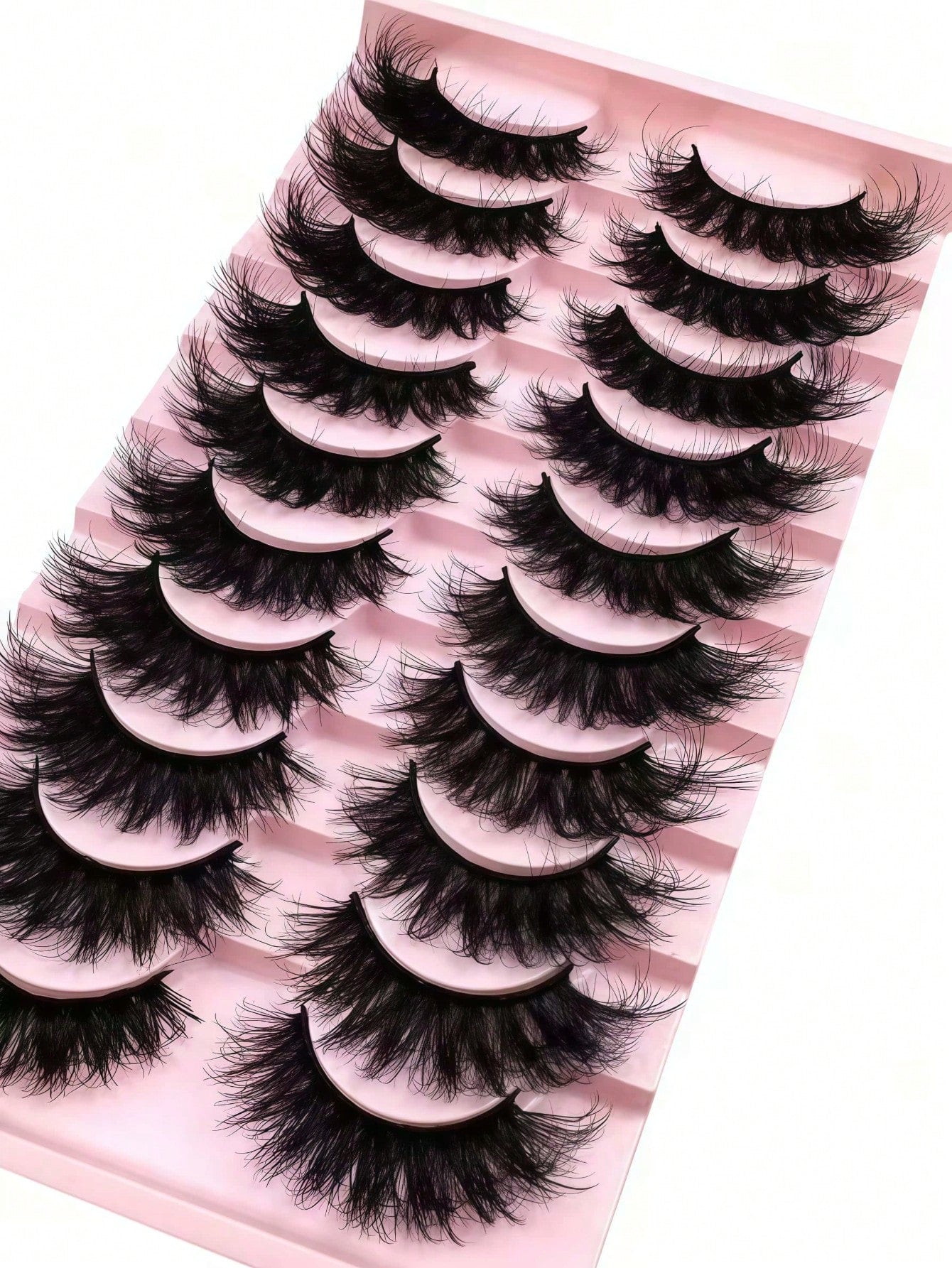 10/7 Pairs Luxury 5D Faux Mink Long Lasting Natural Dramatic Curl Eyelash Extensions- Thick, Full, Sweet 3D False Eyelashes For Glamorous Look- Reusable & Easy To Apply