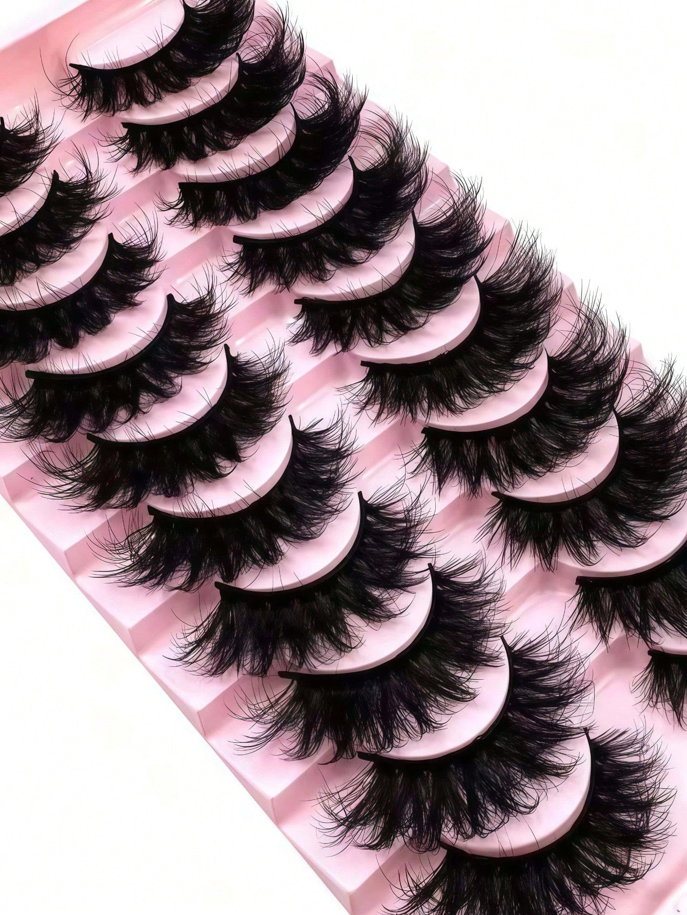 10/7 Pairs Luxury 5D Faux Mink Long Lasting Natural Dramatic Curl Eyelash Extensions- Thick, Full, Sweet 3D False Eyelashes For Glamorous Look- Reusable & Easy To Apply