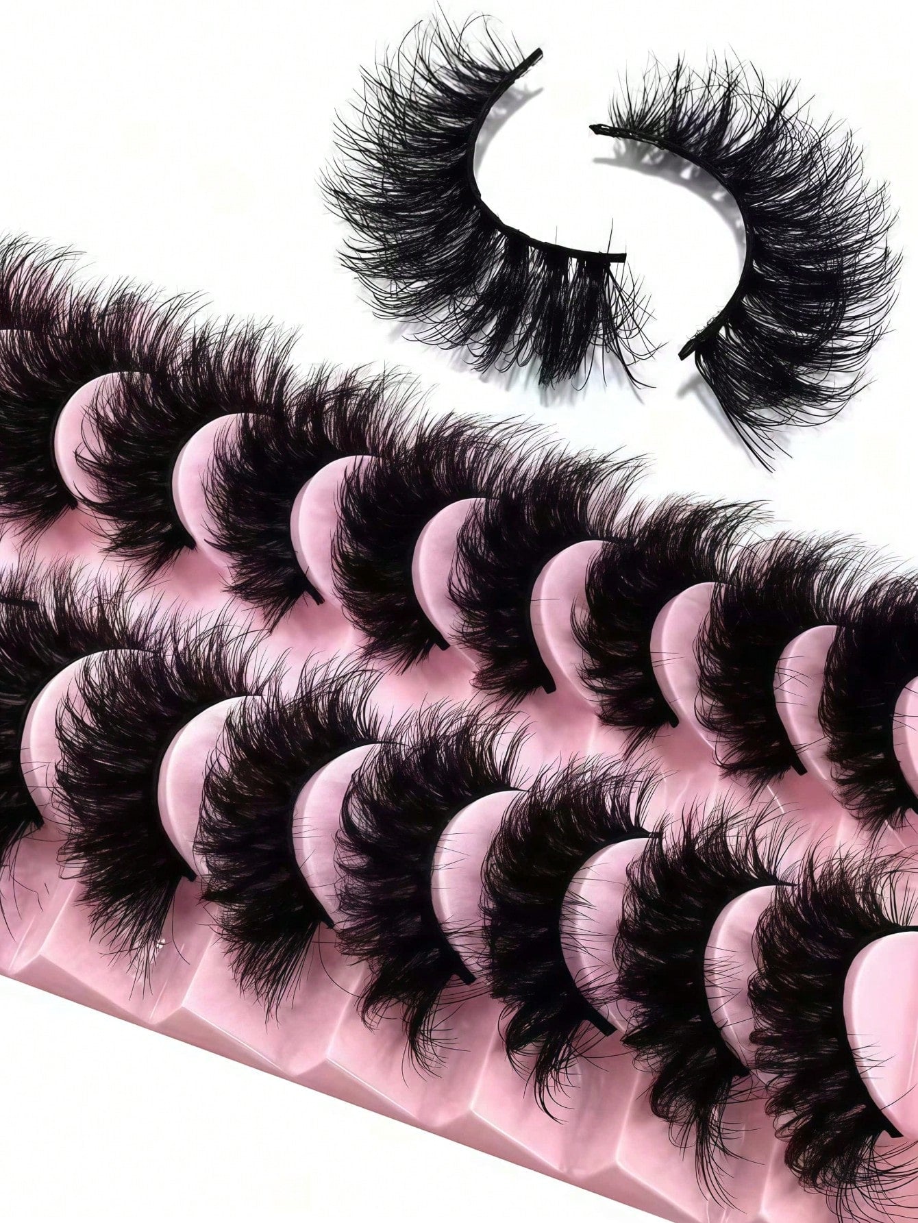 10/7 Pairs Luxury 5D Faux Mink Long Lasting Natural Dramatic Curl Eyelash Extensions- Thick, Full, Sweet 3D False Eyelashes For Glamorous Look- Reusable & Easy To Apply