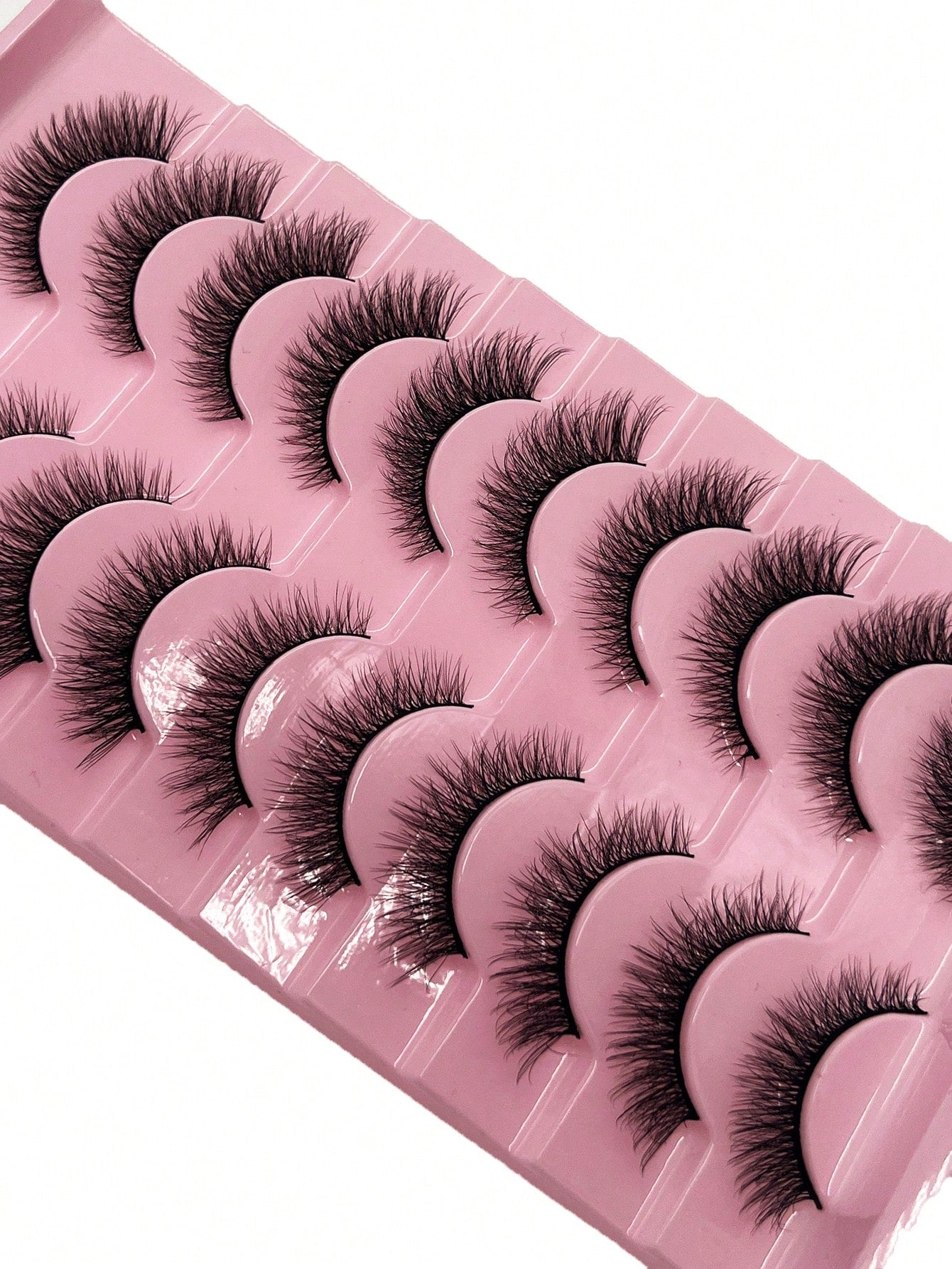 10 Pairs Cat Eye 3D Mink Lashes, Soft Fluffy Curly Handmade False Eyelashes, Natural Looking Makeup Fake Lashes, Dense Volume Strip Lashes,Lashes,Eyelashes,Fake Lashes