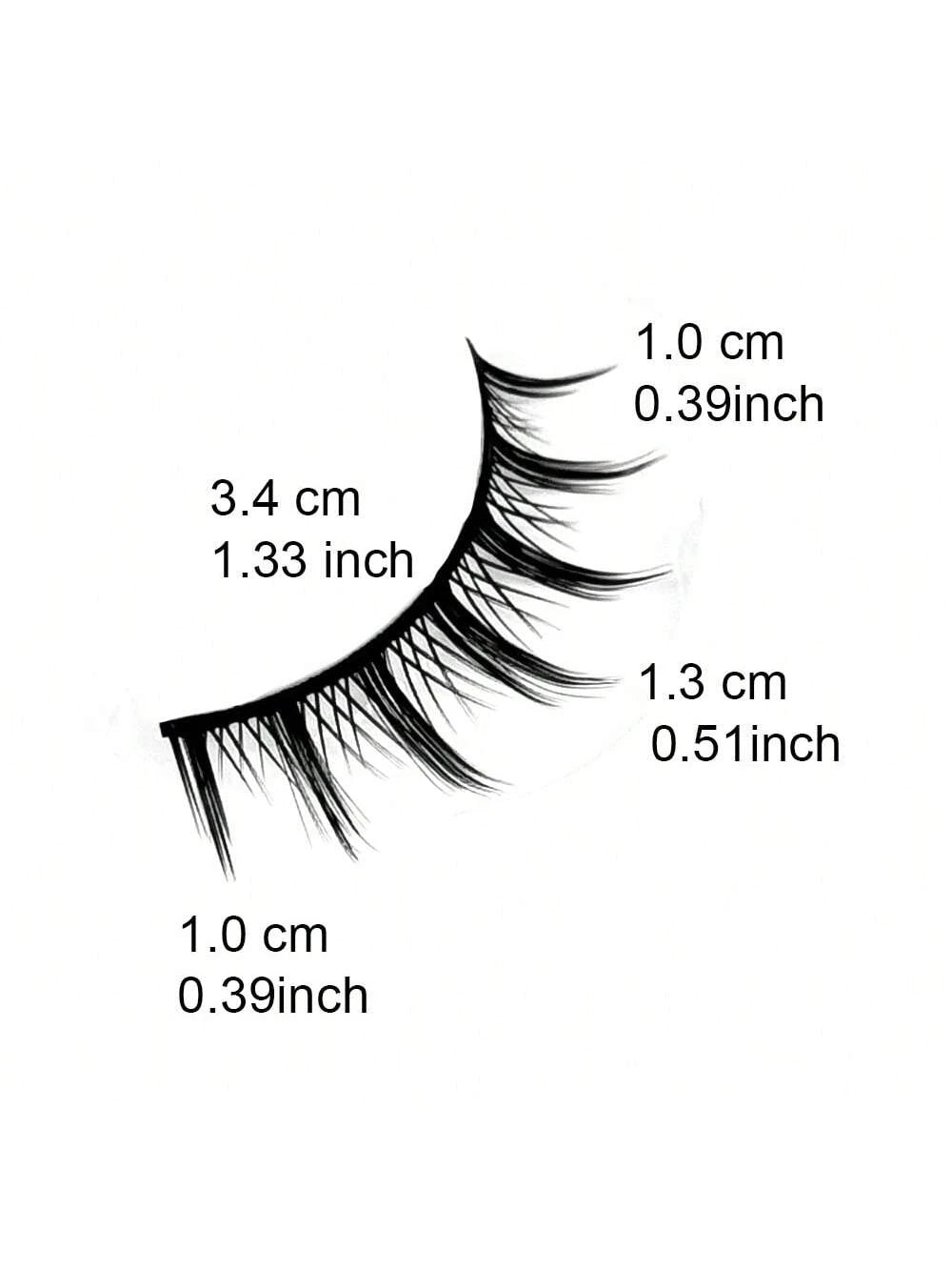 10 Pairs Super Natural Look Eyelashes, Japanese Anime Style 13mm Length, Endlessly Attractive False Eyelashes, 009 Series Full Strip Black Eyelashes Strip Lashes,Lashes,Eyelashes,Fake Lashes