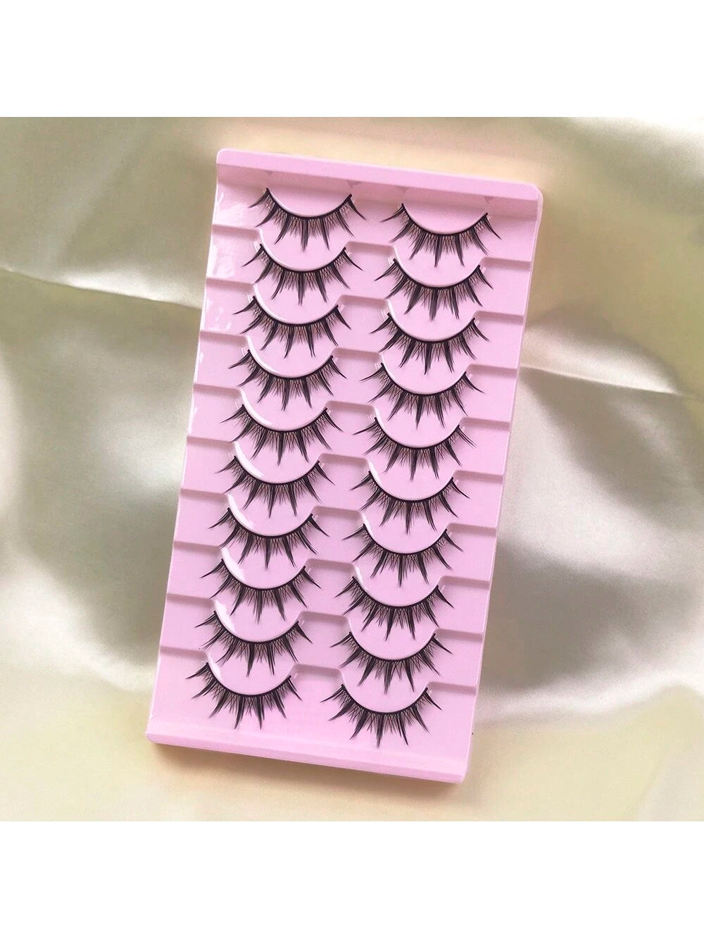10 Pairs Super Natural Look Eyelashes, Japanese Anime Style 13mm Length, Endlessly Attractive False Eyelashes, 009 Series Full Strip Black Eyelashes Strip Lashes,Lashes,Eyelashes,Fake Lashes
