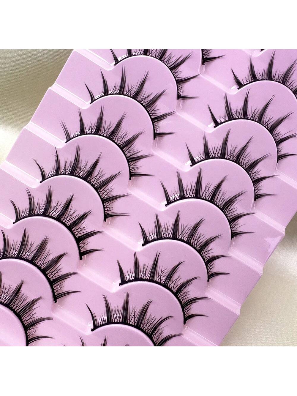 10 Pairs Super Natural Look Eyelashes, Japanese Anime Style 13mm Length, Endlessly Attractive False Eyelashes, 009 Series Full Strip Black Eyelashes Strip Lashes,Lashes,Eyelashes,Fake Lashes