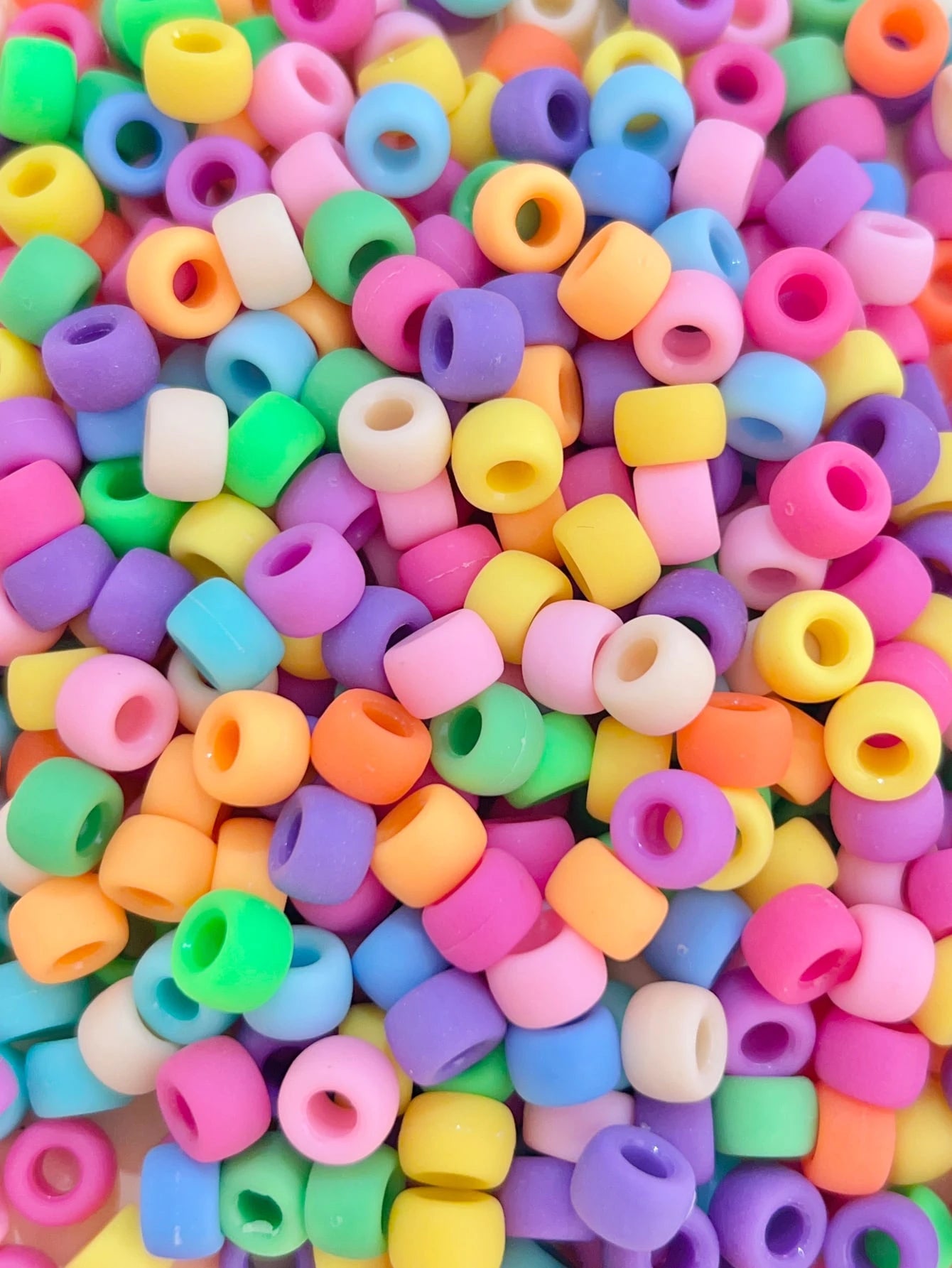 100 Packs Of Stylish Luminous Big Hole Pony Beads Pony Beads With Various Dreadlocks (random Color)