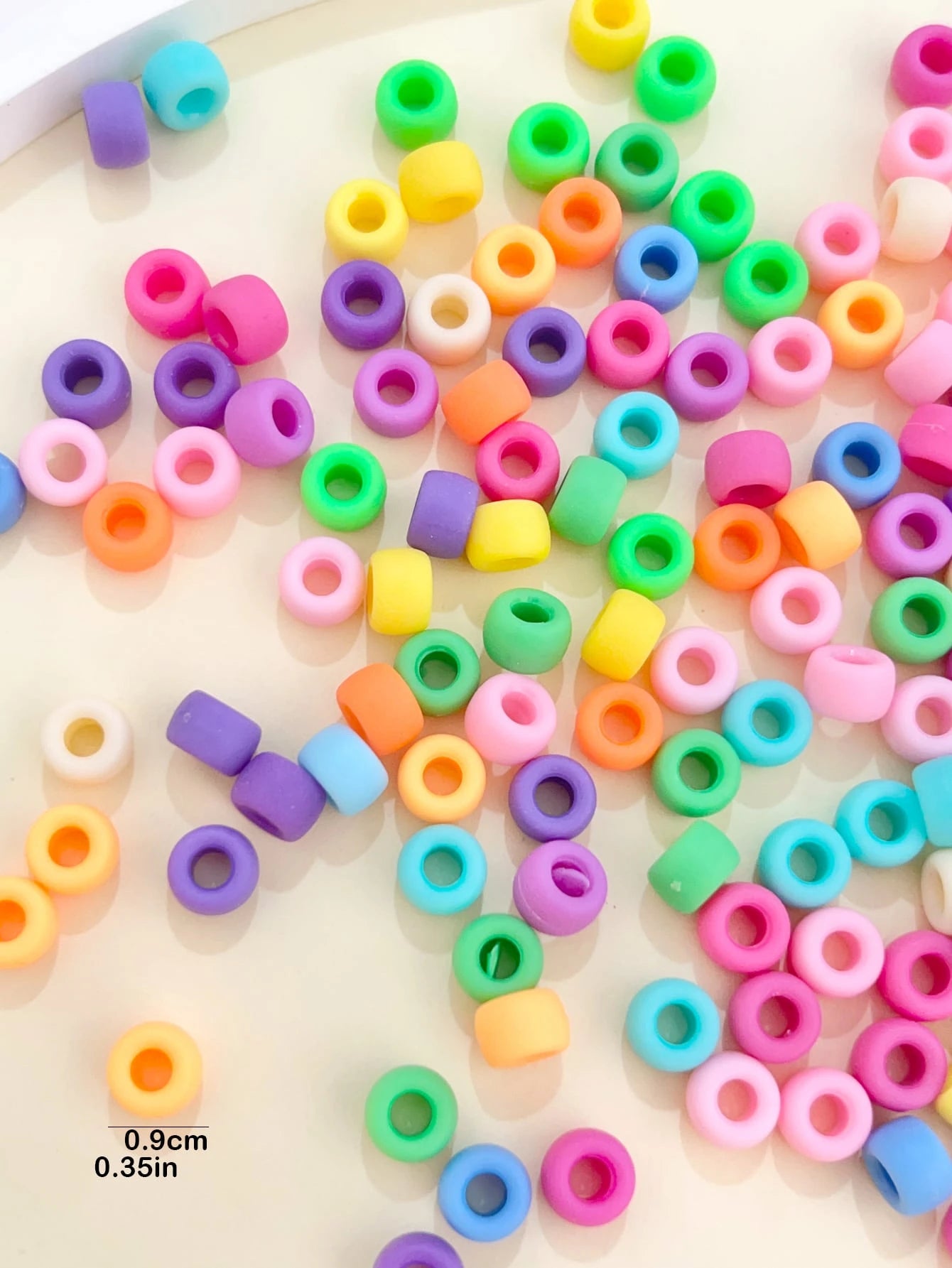 100 Packs Of Stylish Luminous Big Hole Pony Beads Pony Beads With Various Dreadlocks (random Color)