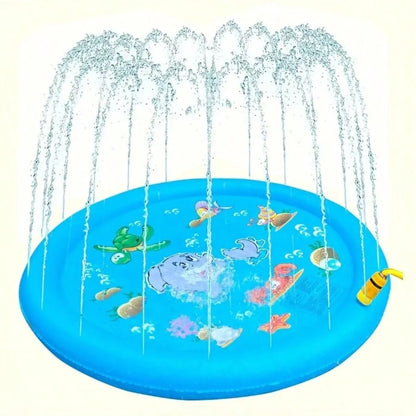 100CM/40inch Summer Outdoor Water Play Toy Dolphin Spray Mat Circular Spray Mat,Courtyard Water Play Mat