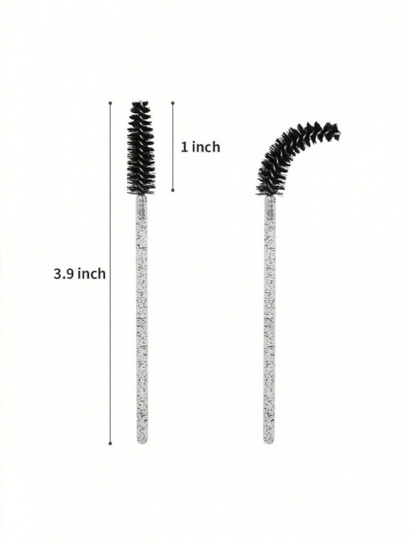 100PCS Crystal Pink Eyelash Brushes, Mascara Wands With Container, Bendable Eyebrow Spoolies, Lash Brush For Lash Extensions, Eyebrow Spoolie, Castor Oil Brushes