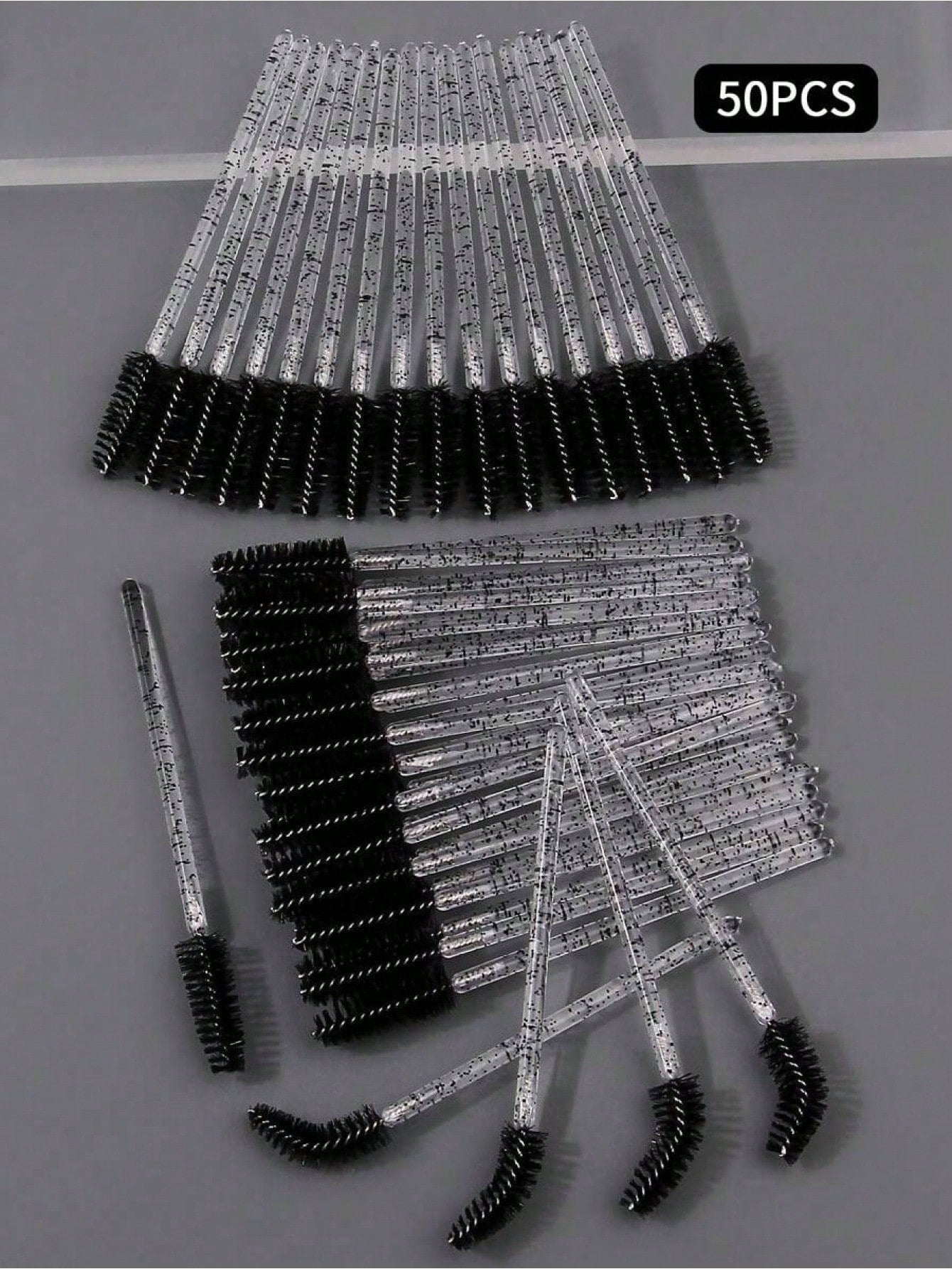 100PCS Crystal Pink Eyelash Brushes, Mascara Wands With Container, Bendable Eyebrow Spoolies, Lash Brush For Lash Extensions, Eyebrow Spoolie, Castor Oil Brushes