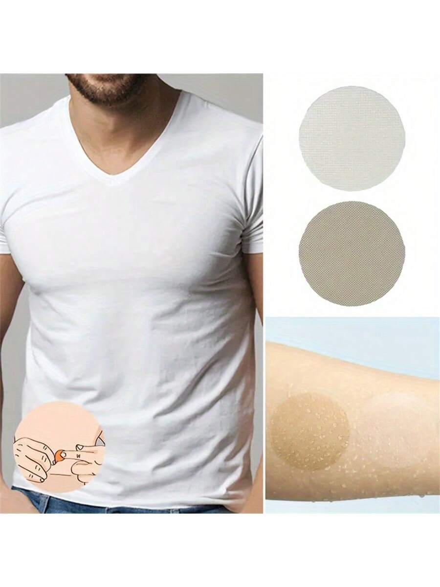 100pcs Men's Nipple Cover, Disposable Breast Patch For Men, Summer Breast Patch, Invisible Ultra-Thin Anti-Bulge Nipple Stickers, Sports Fitness Running Anti-Friction Nipple Patch