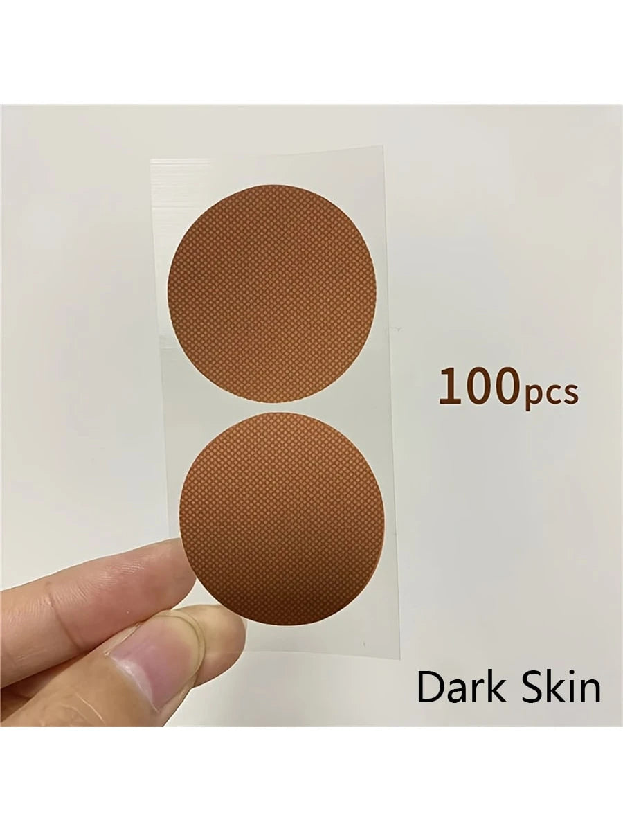 100pcs Men's Nipple Cover, Disposable Breast Patch For Men, Summer Breast Patch, Invisible Ultra-Thin Anti-Bulge Nipple Stickers, Sports Fitness Running Anti-Friction Nipple Patch