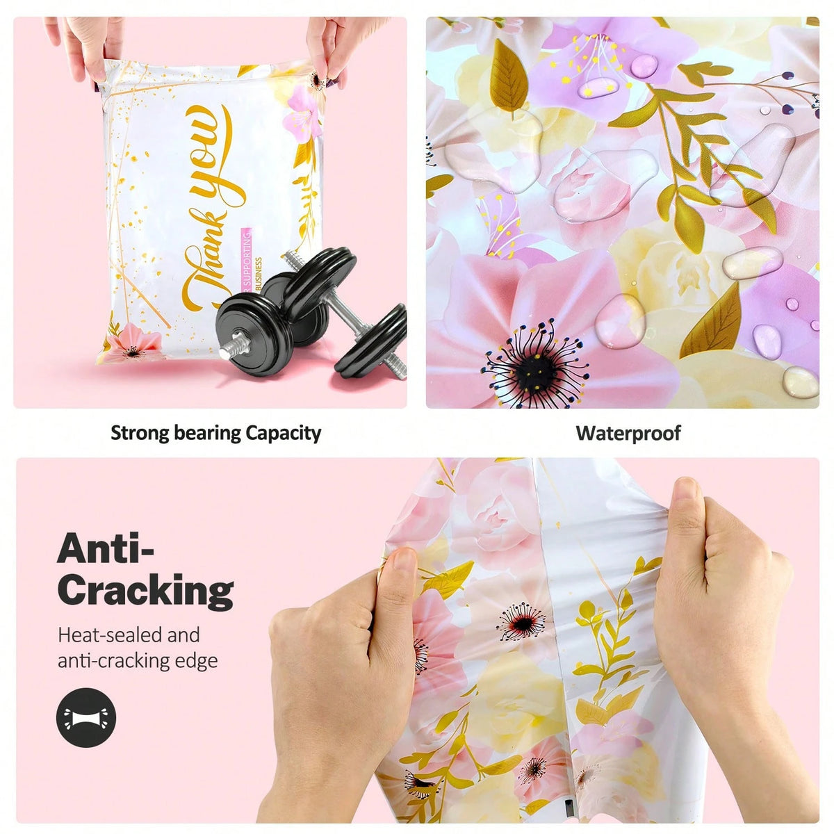 100pcs Poly Mailers,Thickened Shipping Bags,Packaging Bags,Courier Bags,Lightweight,Large Capacity,Suitable For Transport And Mailing Clothing, Books,Daily Necessities,As Surprise Gift Bags,Holiday Gi