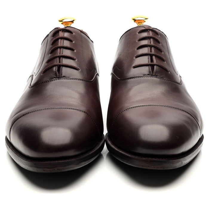 '101198' Dark Brown Leather Oxford UK 12 E
