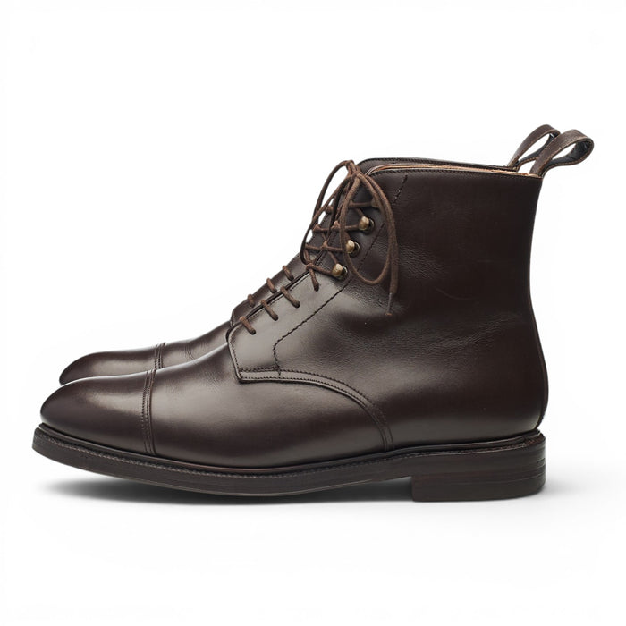 '101487' Dark Brown Leather Cap Toe Boots UK 6.5 E